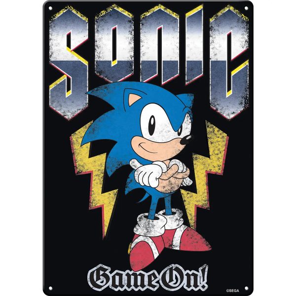 Sonic the Hedgehog Metal Sign Sale